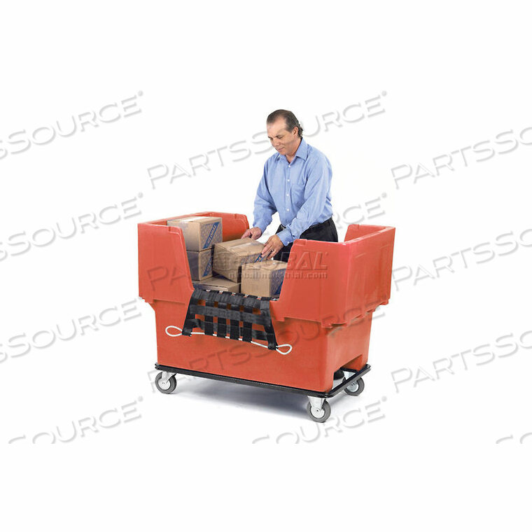 OEM#: 51166718R-5S + 51A1607-W-00RED EASY ACCESS 18 BUSHEL PLASTIC MAIL & BOX TRUCK 51166718R-5S WITH CARGO NET by Cr Daniels | Dandux