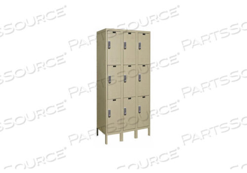 OEM#: UEL3288-3A-PTDIGITECH TRIPLE TIER 9 DOOR ELECTRONIC ACCESS LOCKER, 12WX18DX24H, TAN, ASSEMBLED by Hallowell