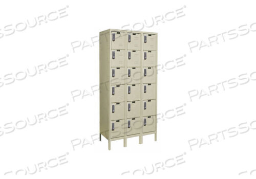 OEM#: UEL3288-6A-PTDIGITECH SIX TIER 18 DOOR ELECTRONIC ACCESS LOCKER, 12WX18DX12H, TAN, ASSEMBLED by Hallowell