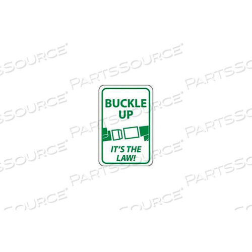 OEM#: TM135HALUMINUM SIGN - BUCKLE UP ITS THE LAW - .063 THICK by National Marker Company