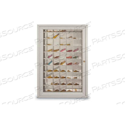 OEM#: UV1005634ALUMINUM KEY & CREDIT CARD CABINET, 70 POCKETS, 23W X 3-1/4D X 35H, SATIN by United Visual Products