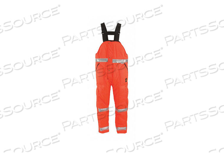 OEM#: 0385THVOMEDL2L2 HIVIS IRON-TUFF HIGH BIB OVERALL TALL, HIVIS ORANGE - MEDIUM by RefrigiWear