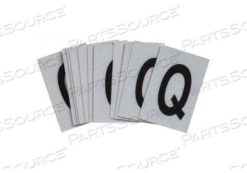 OEM#: 5900-QLETTER LABEL Q BLK ON SLVR 1-1/2INH PK25 by Brady Americas
