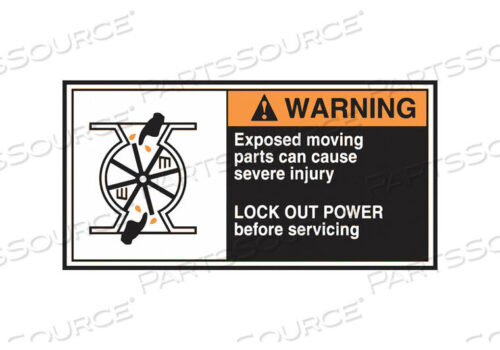 OEM#: LECN363LABEL CEMA 2-1/2X5 WARNING EXPOSED PK5 by Accuform Manufacturing, Inc.