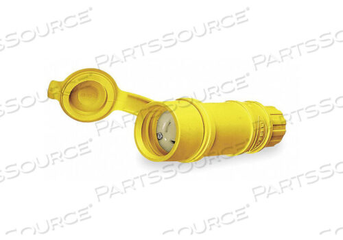 OEM#: HBL25W47LOCKING, WATERTIGHT CONNECTOR, 15A, 125V, 2P 3W THERMOPLASTIC/RUBBER YELLOW by Hubbell Incorporated, Wiring Device-Kellums