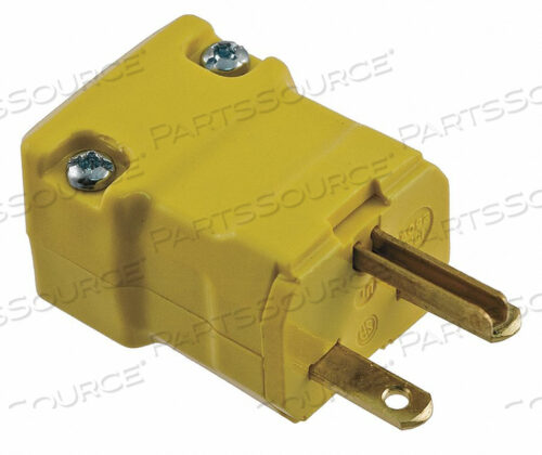 OEM#: HBL5666VYSTRAIGHT BLADE PLUG, 15A, 250V, 2P 3W NYLON YELLOW by Hubbell Incorporated, Wiring Device-Kellums