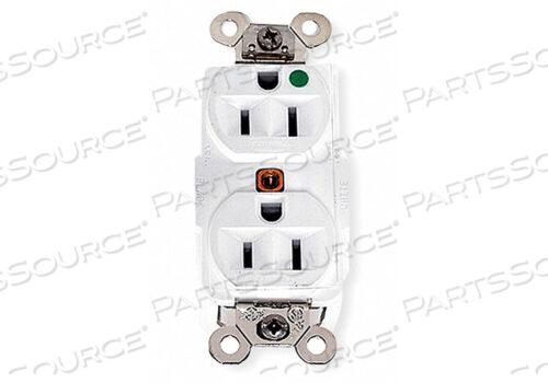 OEM#: HBL8200WRECEPTACLE, DUPLEX, HOSPITAL, 5-15R, 125V, 15A, WHITE by Hubbell Incorporated, Wiring Device-Kellums