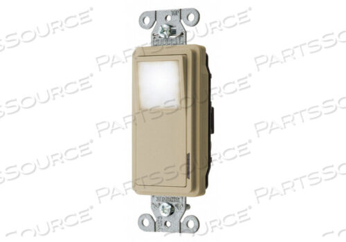 OEM#: DS120NLIVNIGHTLIGHT WALL SWITCH ROCKER IVORY by Hubbell Incorporated, Wiring Device-Kellums