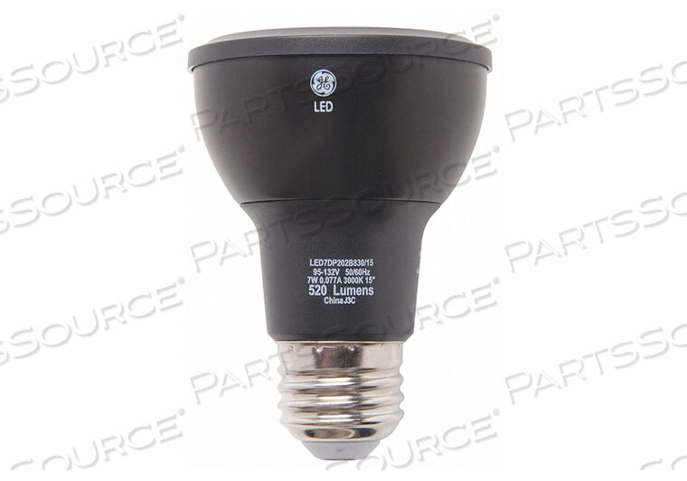 OEM#: LED7DP203B830/20LED LAMP PAR20 7.0W 3000K 20DEG. E26 by GE Lighting