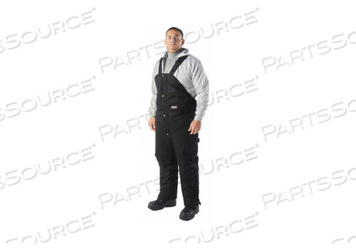 OEM#: 0685RBLKLARDENIM HIGH BIB OVERALL REGULAR, BLACK - LARGE by RefrigiWear