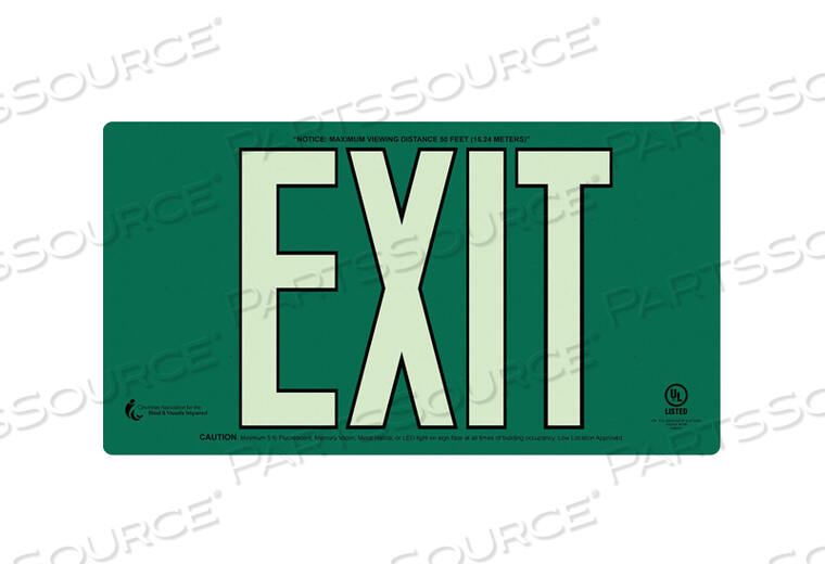 OEM#: 4240-00-NIB-6013EXIT SIGN 15-1/4 W 8-1/2 H 0.118 THICK by Skilcraft