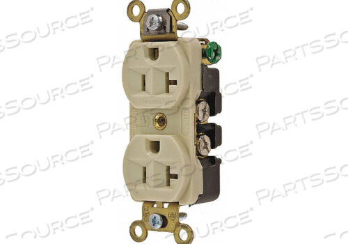 OEM#: HBL5352IRECEPTACLE, DUPLEX, INDUSTRIAL HEAVY DUTY, 5-20R, 125V, 20A, IVORY by Hubbell Incorporated, Wiring Device-Kellums