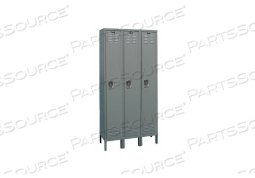 OEM#: U3588-1HGSINGLE TIER 3 DOOR PREMIUM STEEL LOCKER, 15WX18DX72H, DARK GRAY, UNASSEMBLED by Hallowell