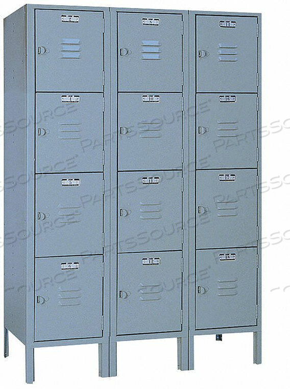 OEM#: DD53523SUBOX LOCKER LOUVERED 3 WIDE 4 TIER GRAY by Lyon