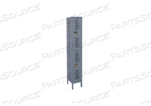 OEM#: U1258-2HV-A-HGDOUBLE TIER 2 DOOR HEAVY-DUTY VENTILATED LOCKER, 12WX15DX36H, DARK GRAY, ASSEMBLED by Hallowell