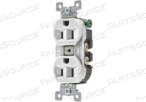 OEM#: 5262BWRECEPTACLE WHITE 15A 2 POLES FLUSH MOUNT by Hubbell Power Systems