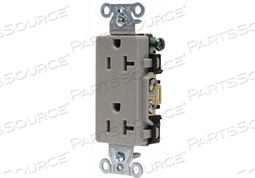 OEM#: DRS20GRYRECEPTACLE GRY 20A FLUSH MOUNT 125VAC by Hubbell Power Systems