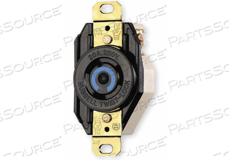 OEM#: HBL2320SINGLE LOCKING, 20A, 250V, 2P, 3W by Hubbell Incorporated, Wiring Device-Kellums