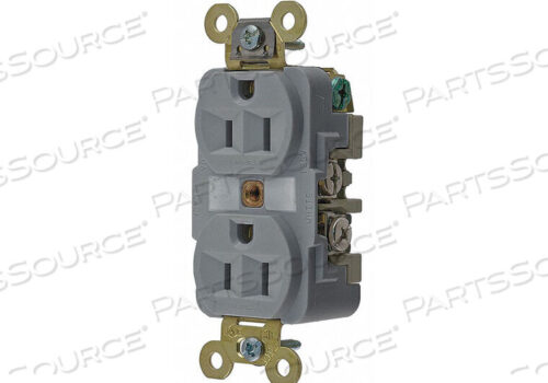 OEM#: HBL5262GYRECEPTACLE, DUPLEX, INDUSTRIAL EXTRA HEAVY DUTY, 5-15R, 125V, 15A, GRAY by Hubbell Incorporated, Wiring Device-Kellums