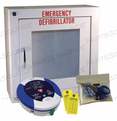 OEM#: HS001FHEARTSINE SAMARITAN AED PACKAGE WITH PRESCRIPTION & MOUNTING CABINET by First Voice