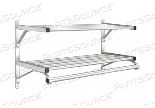 OEM#: 502-24SACOAT RACK 2 SHELVES 24 IN W SATIN ALUM by Glaro Products Inc