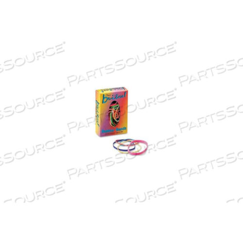 OEM#: 07714BRITES PIC PAC RUBBER BANDS, ASSORTED SIZES/PASTEL COLORS, 1.5 OZ. BOX by Alliance Rubber Company