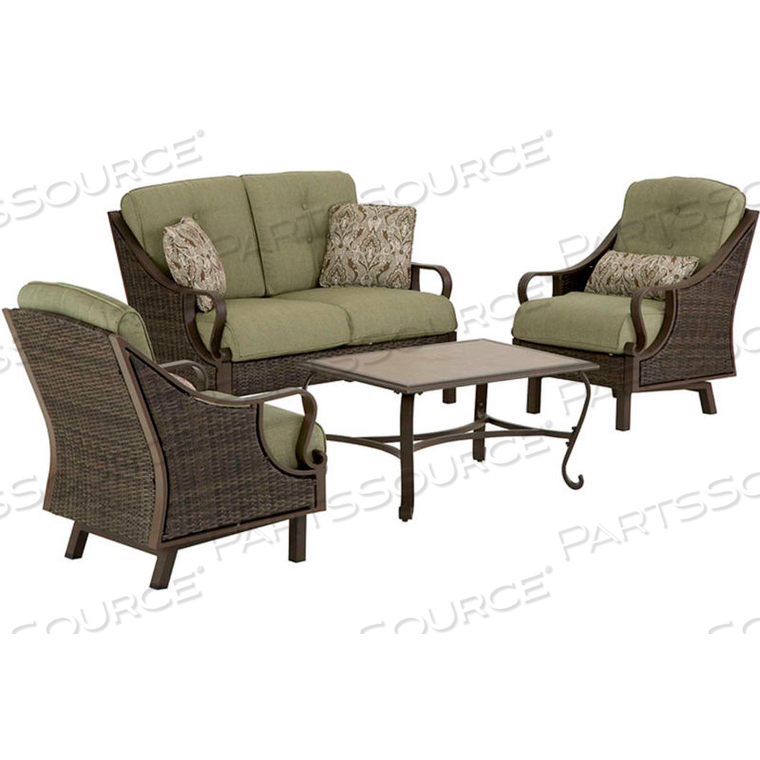 OEM#: VENTURA4PCHANOVER VENTURA 4-PIECE OUTDOOR PATIO SET by Almo