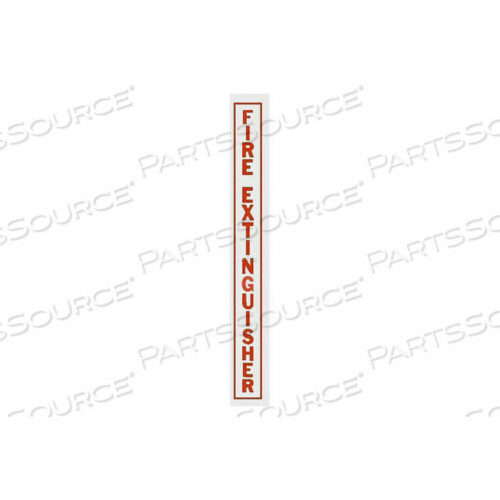 OEM#: LDVRFEFIRE EXTINGUISHER VERTICAL DECAL FE LETTERING ON CLEAR FILM, RED by Activar Construction Products Group