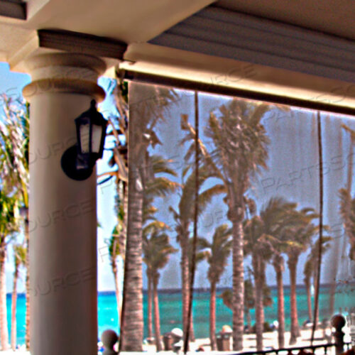 HEAVY DUTY SOLAR SHADE WITH TRACKS 10W X 4D X 10H GRAY