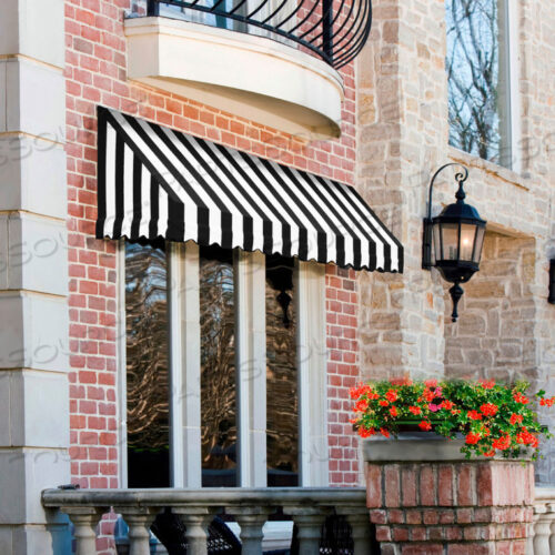 WINDOW/ENTRY AWNING 8 4-1/2W X 3D X 3 8H BLACK/WHITE