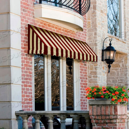 WINDOW/ENTRY AWNING 6 4 -1/2W X 4D X 3 8H BURGUNDY/TAN