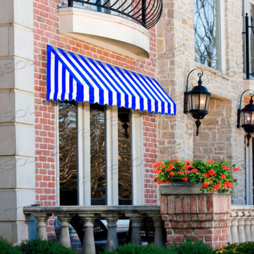 WINDOW/ENTRY AWNING 4 4-1/2W X 4D X 4 8H BRIGHT BLUE/WHITE