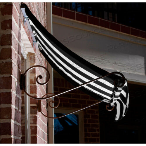 WINDOW/ENTRY AWNING BLACK/WHITE 10-3/8W X 1D X 2H