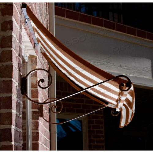 WINDOW/ENTRY AWNING 4-3/8W X 2H X 1D BROWN/TAN