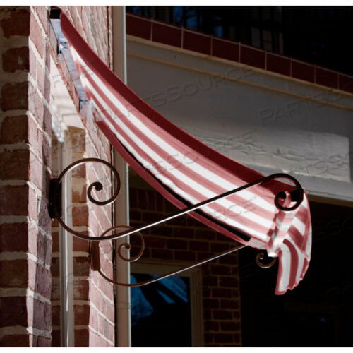WINDOW/ENTRY AWNING 4-3/8W X 2H X 1D BURGUNDY/TAN
