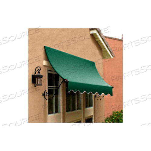 WINDOW/ENTRY AWNING 4-3/8W X 2H X 1D FOREST GREEN