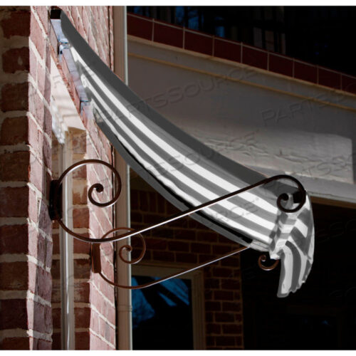 WINDOW/ENTRY AWNING 4-3/8W X 2H X 1D GRAY/WHITE