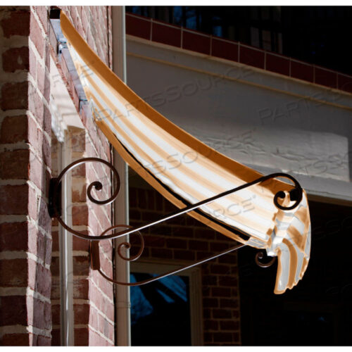 WINDOW/ENTRY AWNING 4-3/8W X 2H X 1D LINEN/WHITE