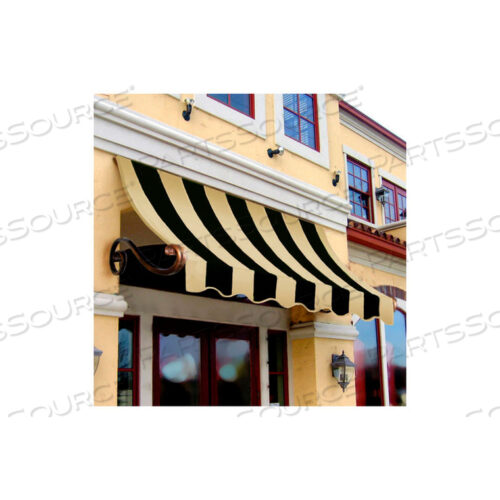 WINDOW/ENTRY AWNING 4-3/8W X 2-9/16H X 2D BLACK/TAN