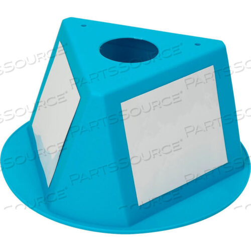 OEM#: 056CTURQUOISEINVENTORY CONTROL CONE, 3 SIDED WITH DRY ERASE DECALS - TURQUOISE by Cee-Jay Research & Sales, LLC