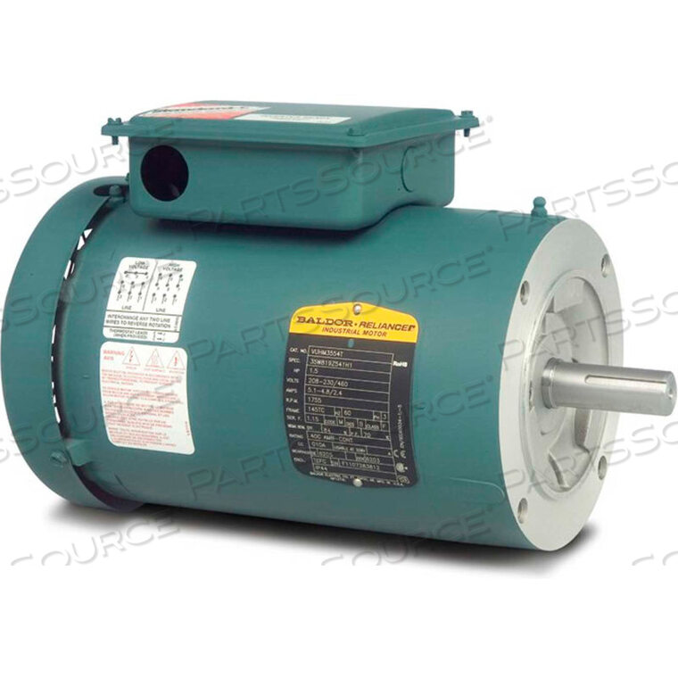 OEM#: VUHM3542-5MOTOR, .75HP, 1725RPM, 3PH, 60HZ, 56C, 3516M, TEFC, F3 by BALDOR