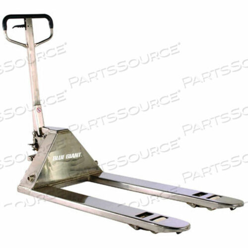 OEM#: EPT-55-SSMANUAL STAINLESS STEEL PALLET JACK TRUCK - 5500 LB. CAPACITY - 27 X 48 by Blue Giant Equipment Corp.