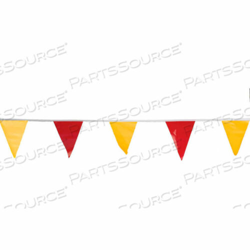 OEM#: 03-407-105ROOF WARNING LINE PERIMETER VINYL PENNANT, 105 L, RED/YELLOW by Cortina