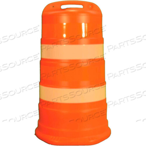 OEM#: 03-782-4EGTRAFFIC BARREL DRUM WITH (4) 4 ENGINEER GRADE REFLECTIVE STRIPES, LDPE by Cortina