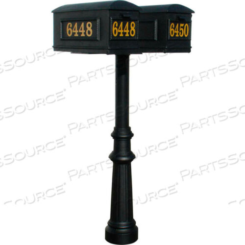 OEM#: HPNS2-800-LMTHE HANFORD TWIN POST (NO SUPPORT BRACE) WITH FLUTED BASE & LEWISTON MAILBOX by Qualarc