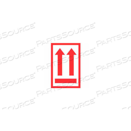 OEM#: DL19952 ARROWS UP LABEL 4 X 6 - WHITE / RED by Decker Tape Products