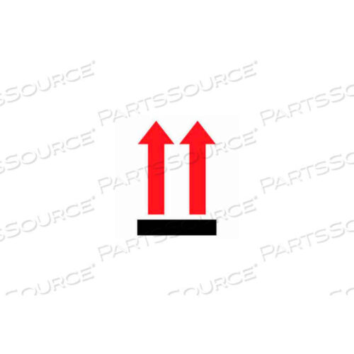 OEM#: DL4380ARROWS UP 3 X 4 - WHITE / RED / BLACK by Decker Tape Products