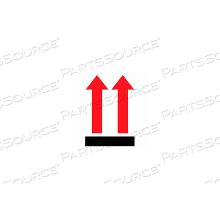 OEM#: DL4380ARROWS UP 3 X 4 - WHITE / RED / BLACK by Decker Tape Products