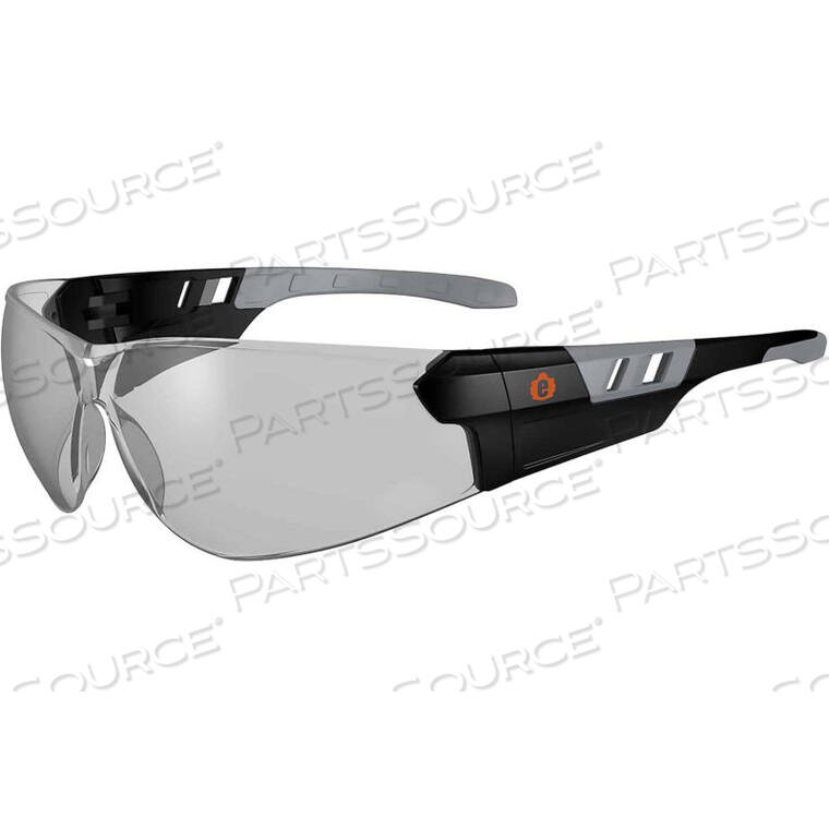 OEM#: 59183SKULLERZ SAGA FRAMELESS SAFETY GLASSES, MATTE BLACK, ANTI-FOG IN/OUTDOOR LENS by Ergodyne