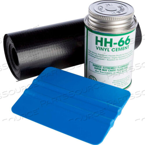 OEM#: VRKBLKREPAIR KIT WITH SQUEEGEE, VINYL BLACK CEMENT, 12LX3W ROLL by Powerblanket